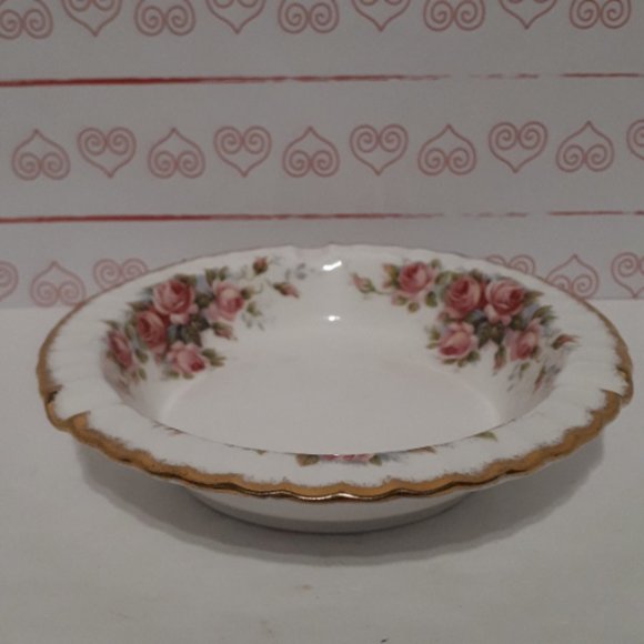 Paragon Ashtray Elizabeth Rose Fine Bone China pink roses Tobacciana Vintage 195 - Picture 1 of 7